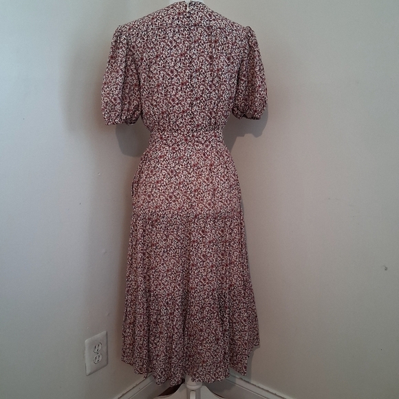 Tory Burch Floral Cotton and Silk Keepsake  Dress Size 0 - Picture 8 of 12